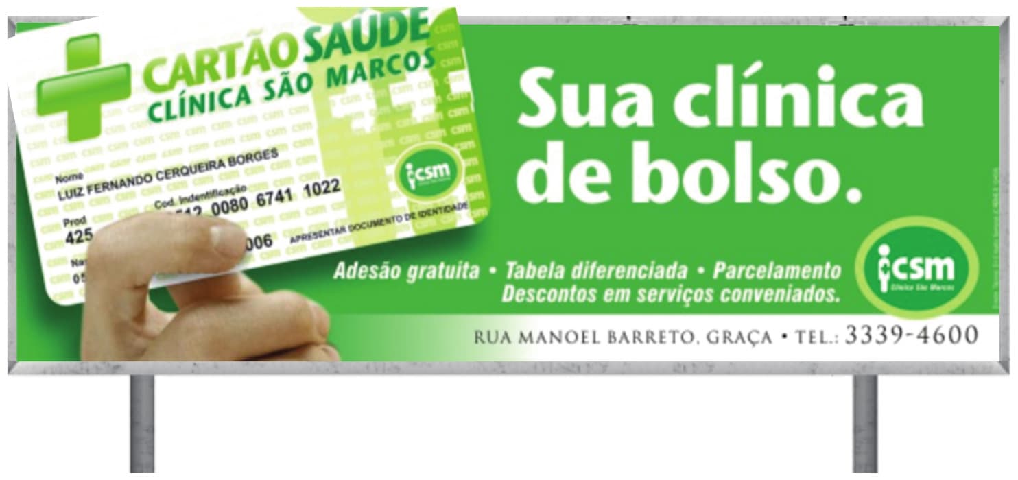Outdoor Cartão Saúde da Clínica São Marcos